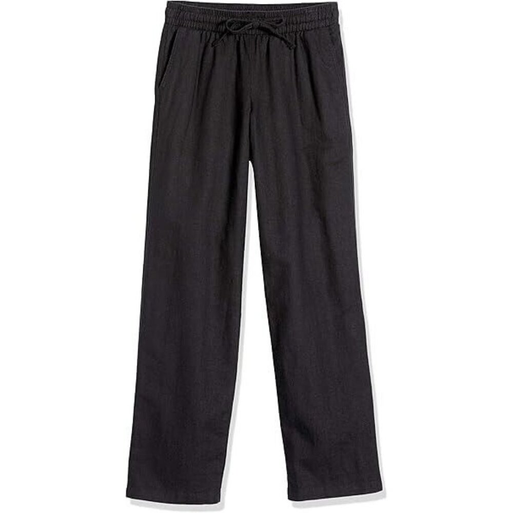Amazon Essentials Women's Linen Blend Drawstring Wide Leg Pant Size Medium 30x30